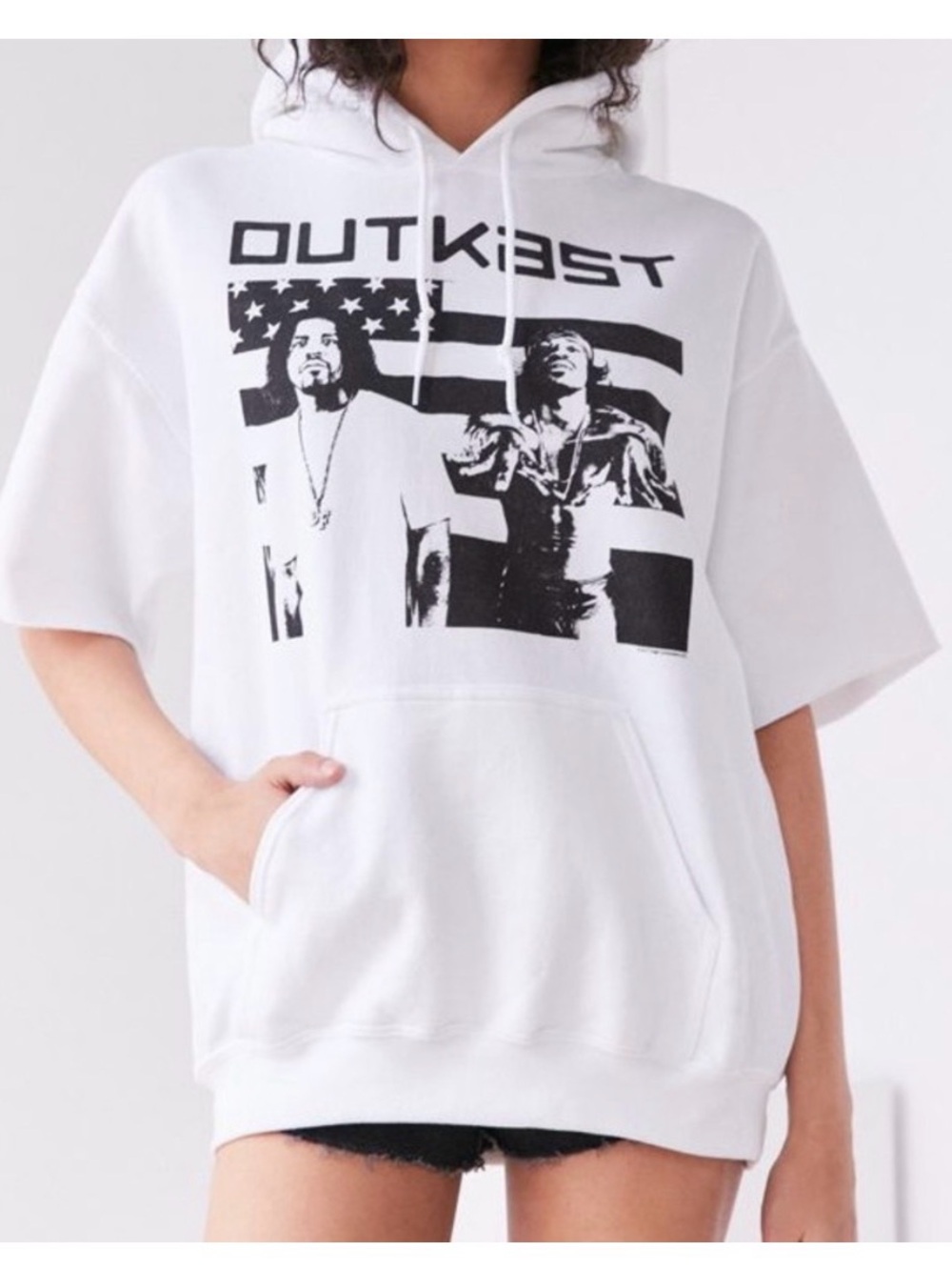 White Graphic Outkast Hoodie Tee